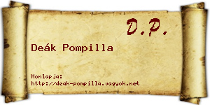 Deák Pompilla névjegykártya