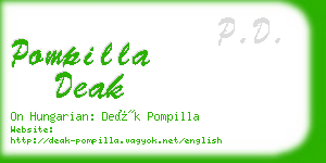 pompilla deak business card